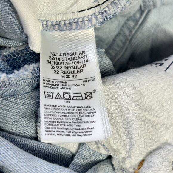 Gap Women's Jeans Girlfriend SZ 14 / 32 Mid Rise Raw Hem Plus Blue - Picture 8 of 13